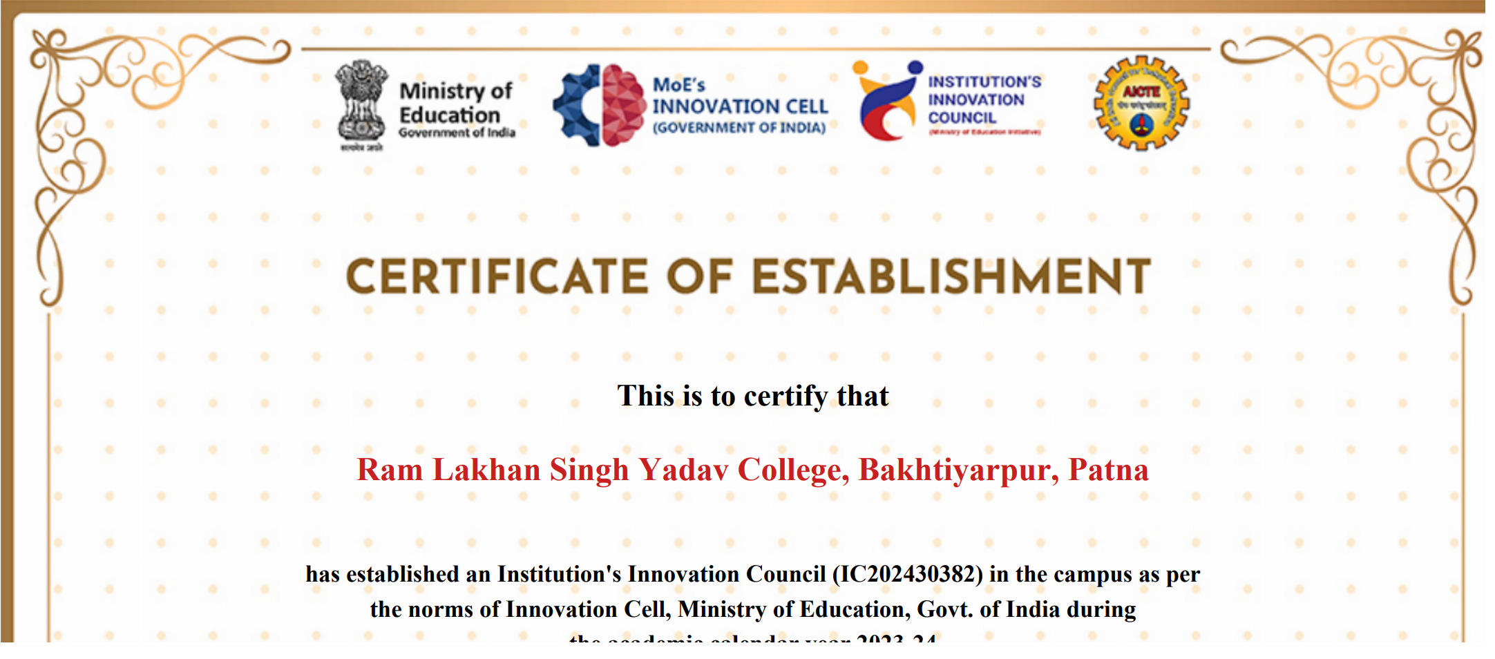 Estable Certificate